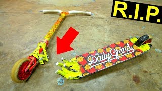 I BROKE MY 1867 NEON CUSTOM PRO SCOOTER [upl. by Sum]