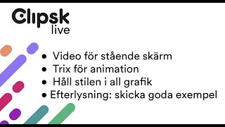 Clipsk live 60  stående visning i LEDskärm [upl. by Hew783]