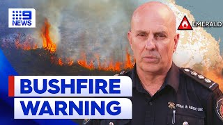 Warnings issued as bushfires spread in Queensland  9 News Australia [upl. by Bernt]