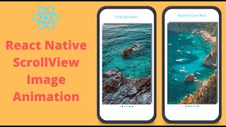 React Native Horizontal Scrollview Image Text Carousel Indictor Animation  3D view  Part 9 [upl. by Yllas7]