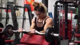 Cassandra Martin pumping muscles amazing workout [upl. by Nyrhtak]