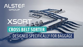 XSORT  the first Cross Belt Sorter designed specifically for baggage [upl. by Nesto485]