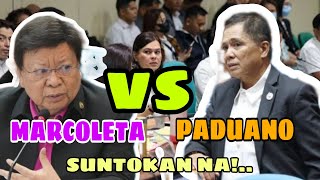 PADUANO vs MARCOLETA nagkagulo sa senate hearing Ng office of vice president [upl. by Glynda]