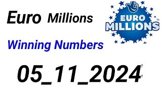 Euro Millions Lottery Prediction 05112024 [upl. by Yelich395]