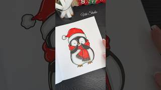 Satisfied ASMR Penguin 🐧 Christmas Colouring book asmr coloring satysfying [upl. by Hamal]