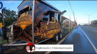 Chinchorreando En Puerto Rico  El Pinchoburger  Food Review  Comida Puertorriqueña [upl. by Keffer]