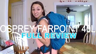 OSPREY FARPOINT 40L CarryOn Backpack FULL REVIEW  Long Term Travel amp Backpacking  109 [upl. by Elag990]