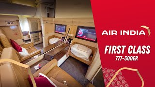 Air India 777300ER First Class Mumbai to London  Aviation Geeks [upl. by Anyala]