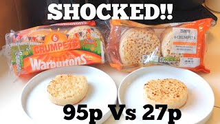 Warburtons Vs Tesco Crumpets Which Is Best Food Review [upl. by Zoe891]