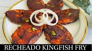 Goan Recheado Kingfish Fry Recipe  Masala Kingfish Fry  Fish Fry Recipe Goan Recipes By Natasha [upl. by Lazes]