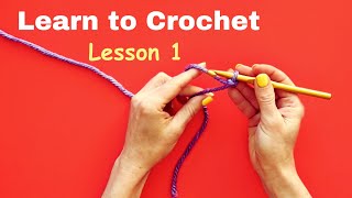 CROCHET FOR BEGINNERS LESSON 1  CROCHET FOR KIDS [upl. by Bouldon]