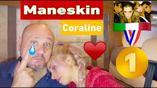 MANESKIN  CORALINE REACTION SANREMO 2022 [upl. by Mccarty295]