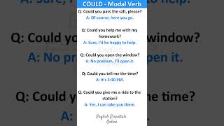 COULD  Questions amp Answers  English Conversation Practice  Learn English [upl. by Marashio844]