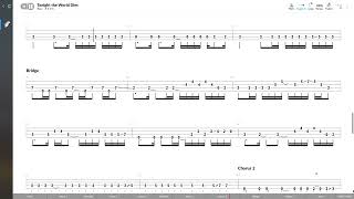 Avenged Sevenfold  Tonight The World Dies BASS TAB PLAY ALONG [upl. by Shinberg8]