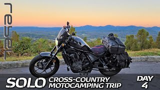 Honda Rebel 1100  Solo CrossCountry Motocamping  Day 4  Shenandoah Skyway amp Stealth Camping [upl. by Schroer956]