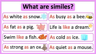 What are similes 🤔  Similes in English  Learn with examples [upl. by Ahsrat]