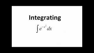 Integrating ex2 The Gaussian Integral [upl. by Nilved861]