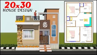 20x30 House plan with Elevation  2Bhk House Design [upl. by Asaeret]