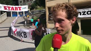 Interview mit Luca Matteo Benelli Sieger Kategorie Running beim Gondo Marathon 2018 [upl. by Etnod]