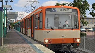 Train Simulator 2019 UBahn Frankfurt II Line U7 Gameplay U3Triebwagen [upl. by Mencher]