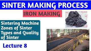 Sinter Making Process ironmaking metallurgy [upl. by Stoops]