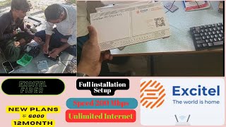 Excitel Fiber New plans Rs6000 Charges12 Month 2023 🔥 धमाका ऑफर 💥 Full Installation Speed Test [upl. by Ambrosine]