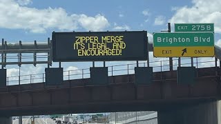 CDOT updates road signs encouraging Coloradans to zipper merge [upl. by Gonyea]