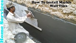 Marble Tiles  Marble Wall Tiles Installation  How To Install Marble Wall Tiles [upl. by Claudius]