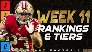 Week 11 Running Back Rankings  2024 Fantasy Football [upl. by Willie99]