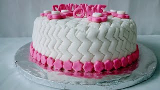 How To Decorate Simple Fondant Birthday Cake in Nigeria for Beginners [upl. by Asoramla]