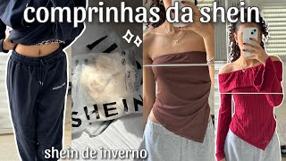 abrindo MUITAS comprinhas DA SHEIN  roupas de INVERNO💗 cropped moletom blusas [upl. by Alyek524]