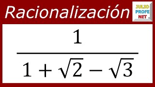 RACIONALIZACIÓN CON TRES TÉRMINOS EN EL DENOMINADOR [upl. by Osicran615]