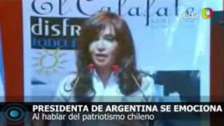 Cristina Fernández se emociona al hablar de Chile [upl. by Inod592]