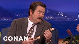 Nick Offerman Is A Woodworking Whiz  CONAN on TBS [upl. by Yajeet]