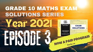 Episode 03 2021 Grade 10 LSSCE Mathematics Exam Solution Now paid program [upl. by Enaoj]