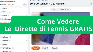 Come Vedere Diretta Tennis Sinner [upl. by Morty559]