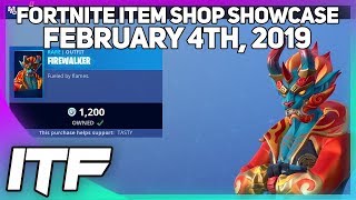 Fortnite Item Shop NEW FIREWALKER SKIN AND GOLDEN CLOUDS WRAP February 4th 2019 [upl. by Eloisa609]