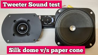 Tweeter sound test silk dome tweeter vs paper cone tweeter sweton doogesound amplifier speaker [upl. by Ellennej]