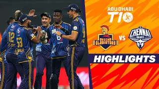 Deccan Gladiators vs Chennai Braves  Abu Dhabi T10  Match 17  Highlights  JioCinema amp Sports18 [upl. by Llebanna598]