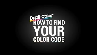 DupliColor Find Your Color Code Nissan and Infiniti [upl. by Purington81]