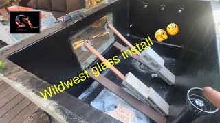 Koi grow on pond part 8  Pond window glass pane goes in 😎koi pondfilter diy ponds [upl. by Neiht]