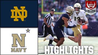 Notre Dame Fighting Irish vs Navy Midshipmen  Full Game Highlights  ESPN College Football [upl. by Glynn]