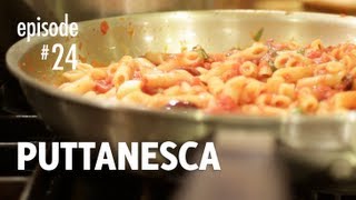 Puttanesca Recipe Penne Spaghetti Pasta  How to Make the Authentic Classic Italian Dish [upl. by Lon]