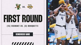 Marquette vs Vermont  First Round NCAA tournament extended highlights [upl. by Ahsikad734]