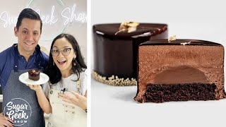 Shiny Glaze For Cakes Chocolate Entremet Recipe [upl. by Nahbois734]