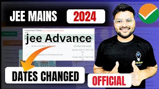 JEE 2024 Official Update  JEE ADVANCED REGISTRATION DATES jee2024 [upl. by Adnohsor136]