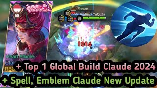 CLAUDE SPRINT TIDAK DI RAGUKAN LAGI  BUILD FULL DAMAGE AUTO EZZY GAME  MOBILE LEGENDS [upl. by Nikos]