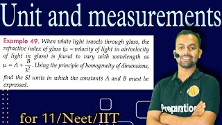 Ex49 unit and measurements  When white light travels through glass the refractive index of glass i [upl. by Huntingdon]