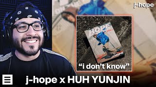 Reaction to jhope  i dont know feat HUH YUNJIN of LE SSERAFIM [upl. by Enelie]