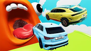 Cars VS Mystery DOORS Sports Car Challenge BeamNG Drive 7 [upl. by Noruq]